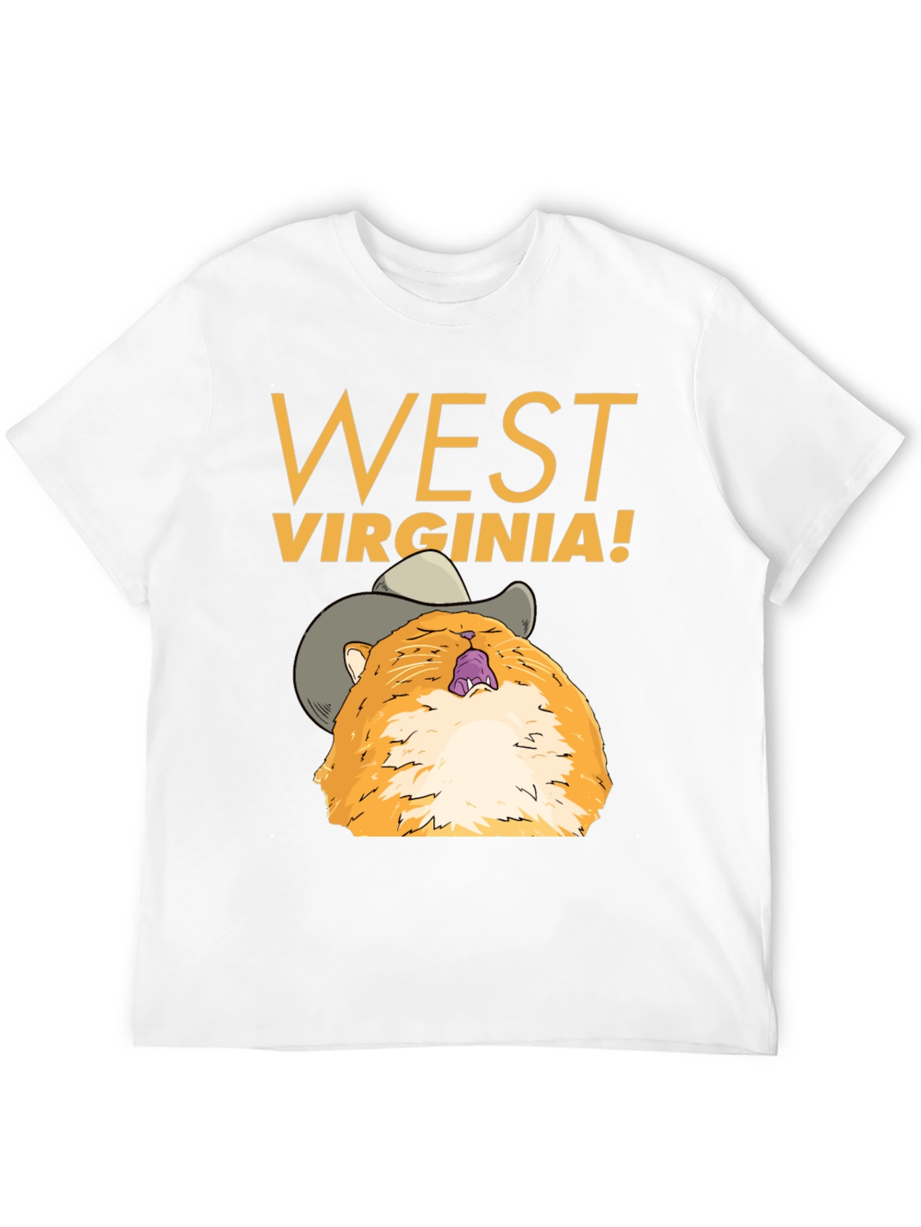 Camiseta West Virginia con Gato Vaquero