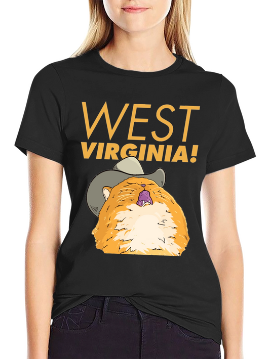 Camiseta West Virginia con Gato Vaquero