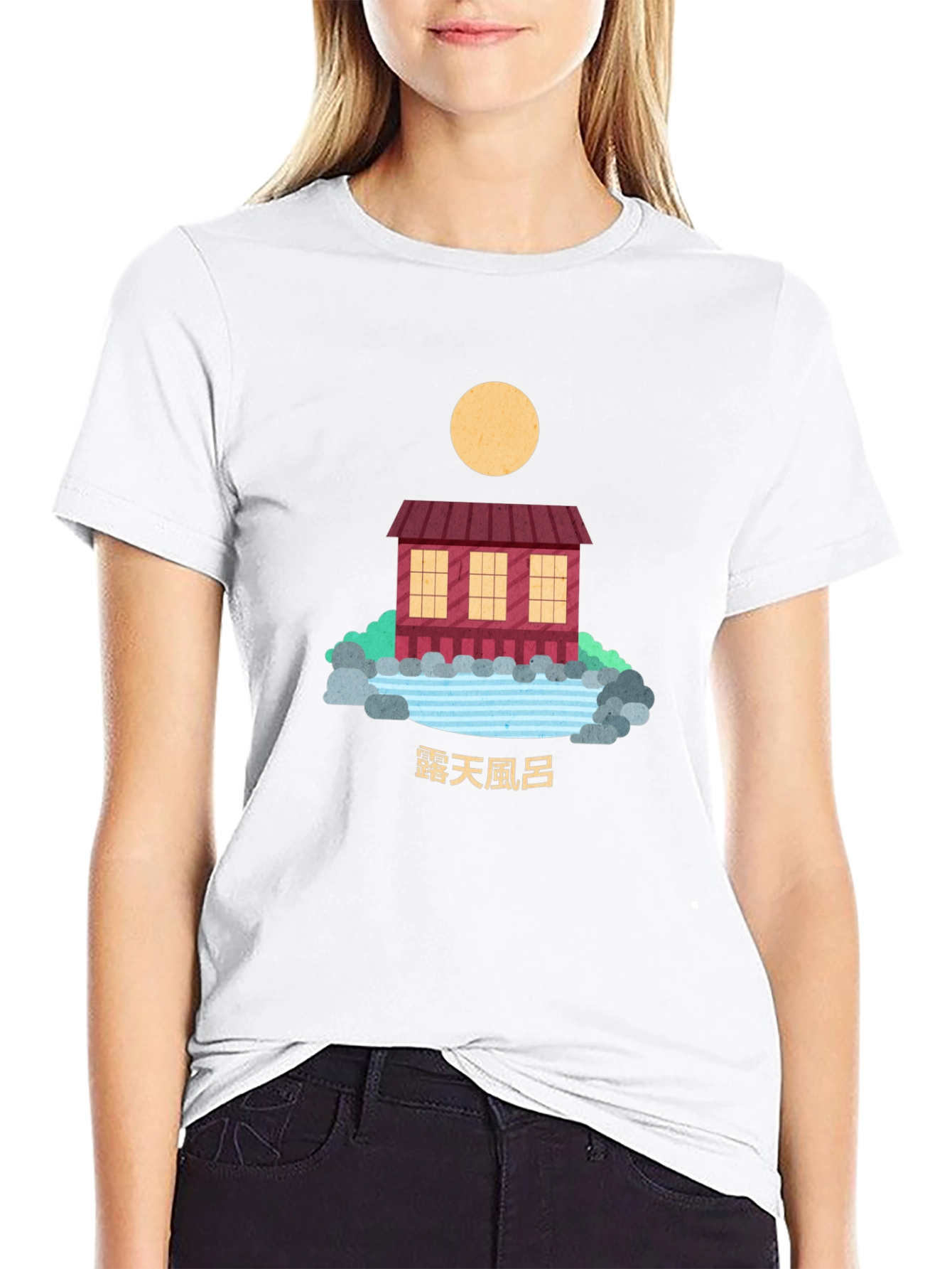 Camiseta Negra con Diseño Japonés