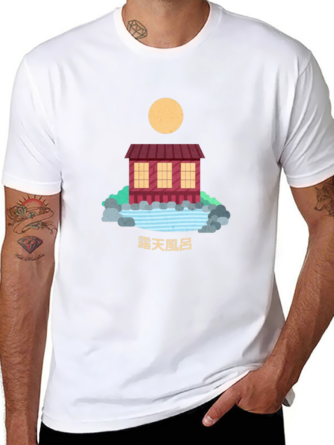 Camiseta Negra con Diseño Japonés