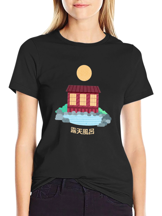 Camiseta Negra con Diseño Japonés