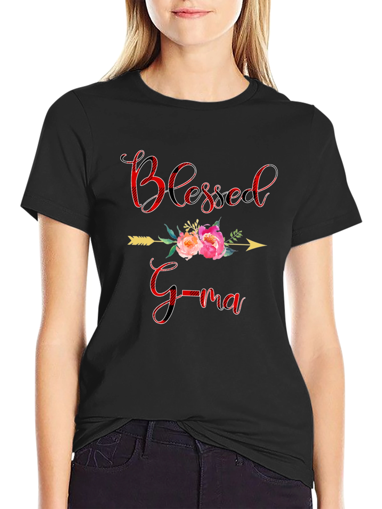 Camiseta Negra Blessed Grandma