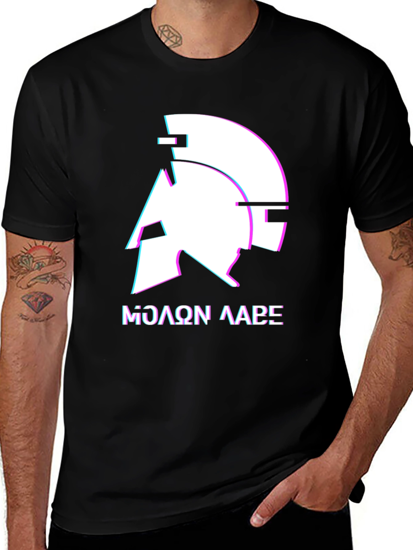 Camiseta Hombre Molon Labe Espartano - Diseño Moderno