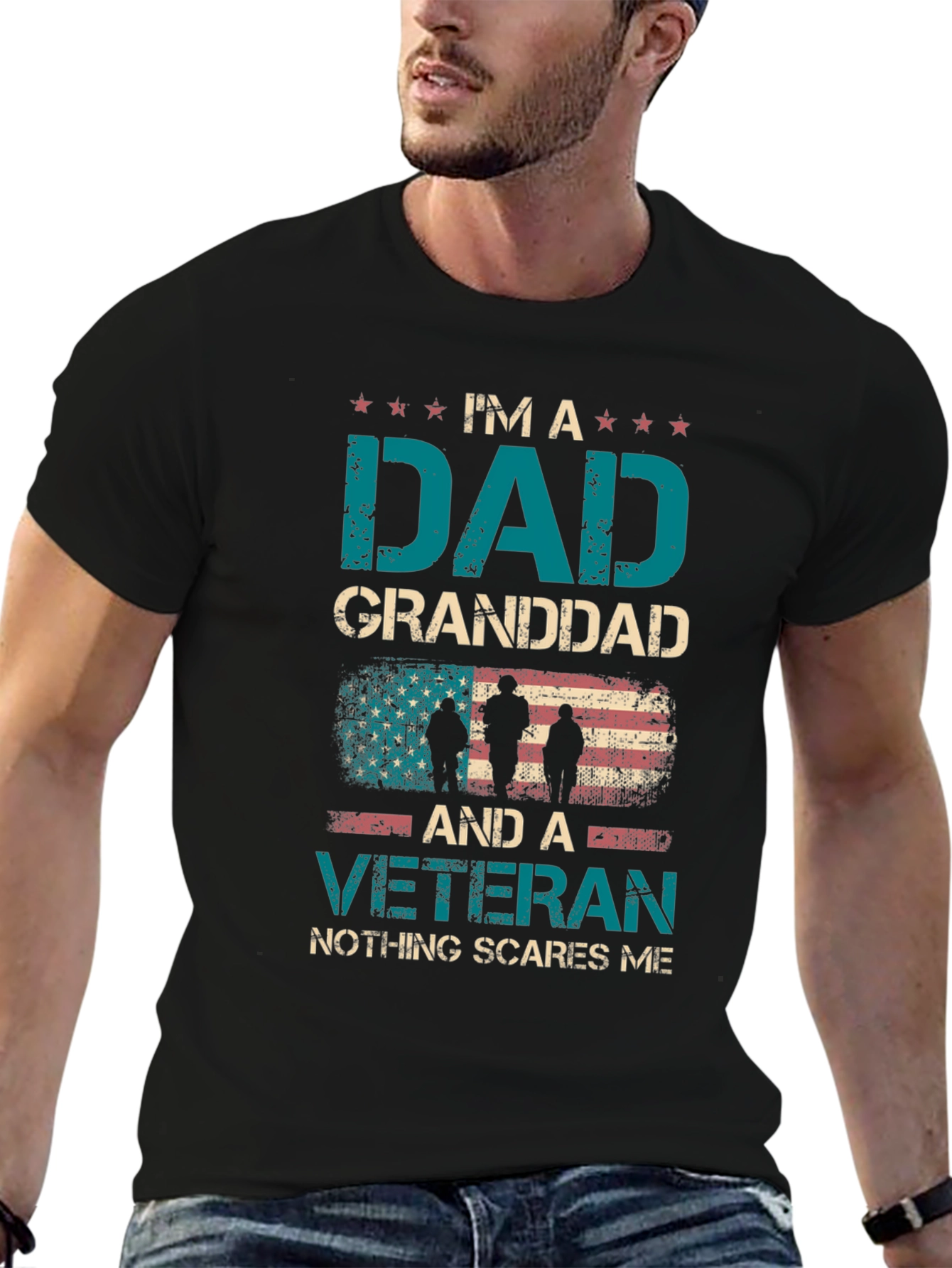 Camiseta Soy un Papá Abuelo y Veterano