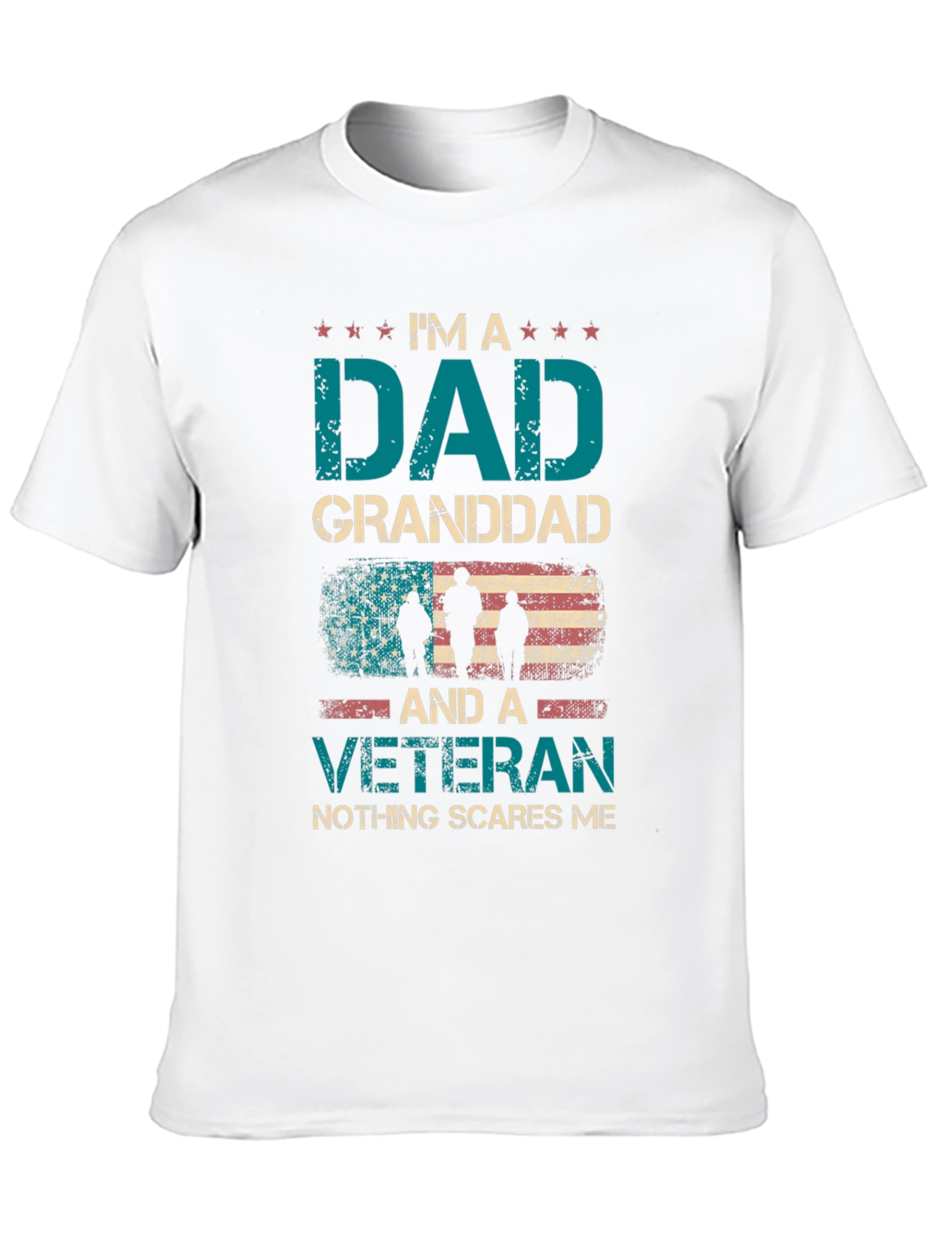 Camiseta Soy un Papá Abuelo y Veterano