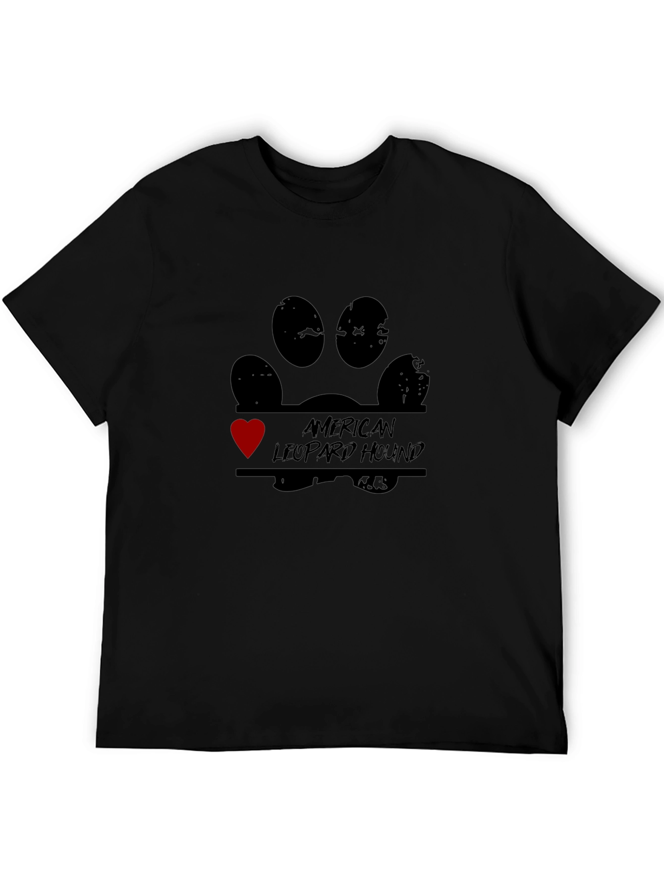 Camiseta Negra American Leopard Hound