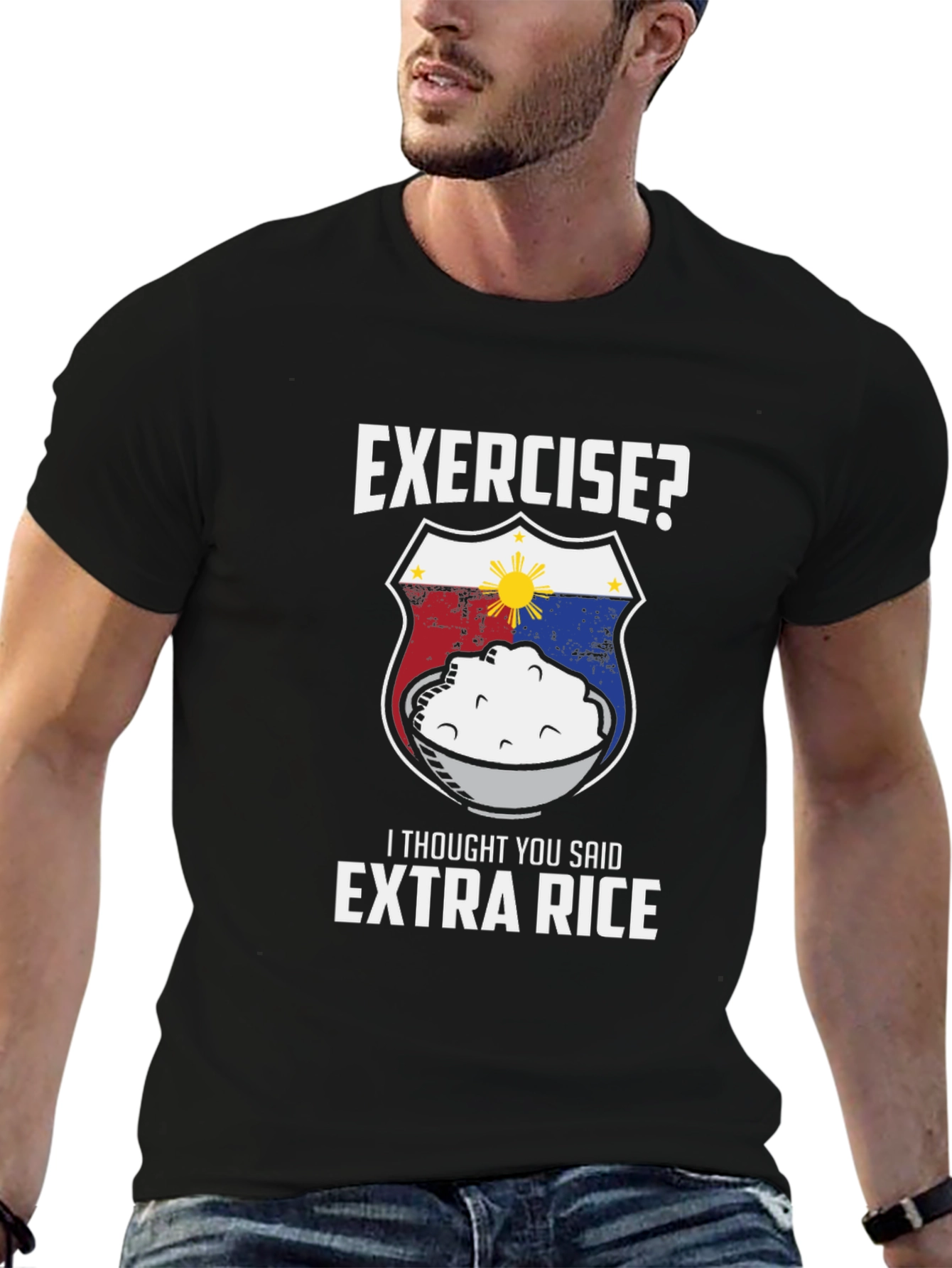 Camiseta Negra Extra Rice Filipinas