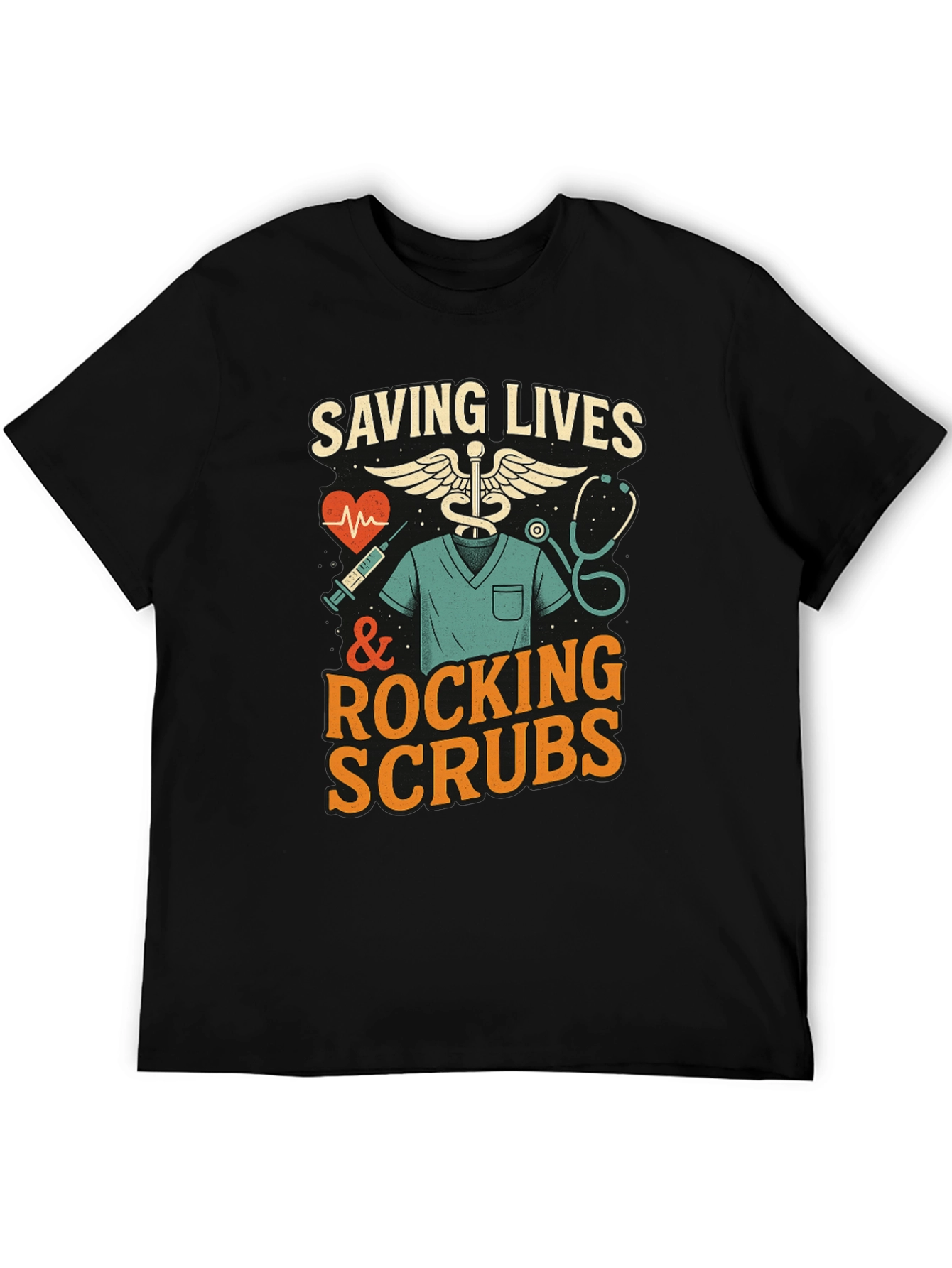 Camiseta Negra: Héroes de la Salud