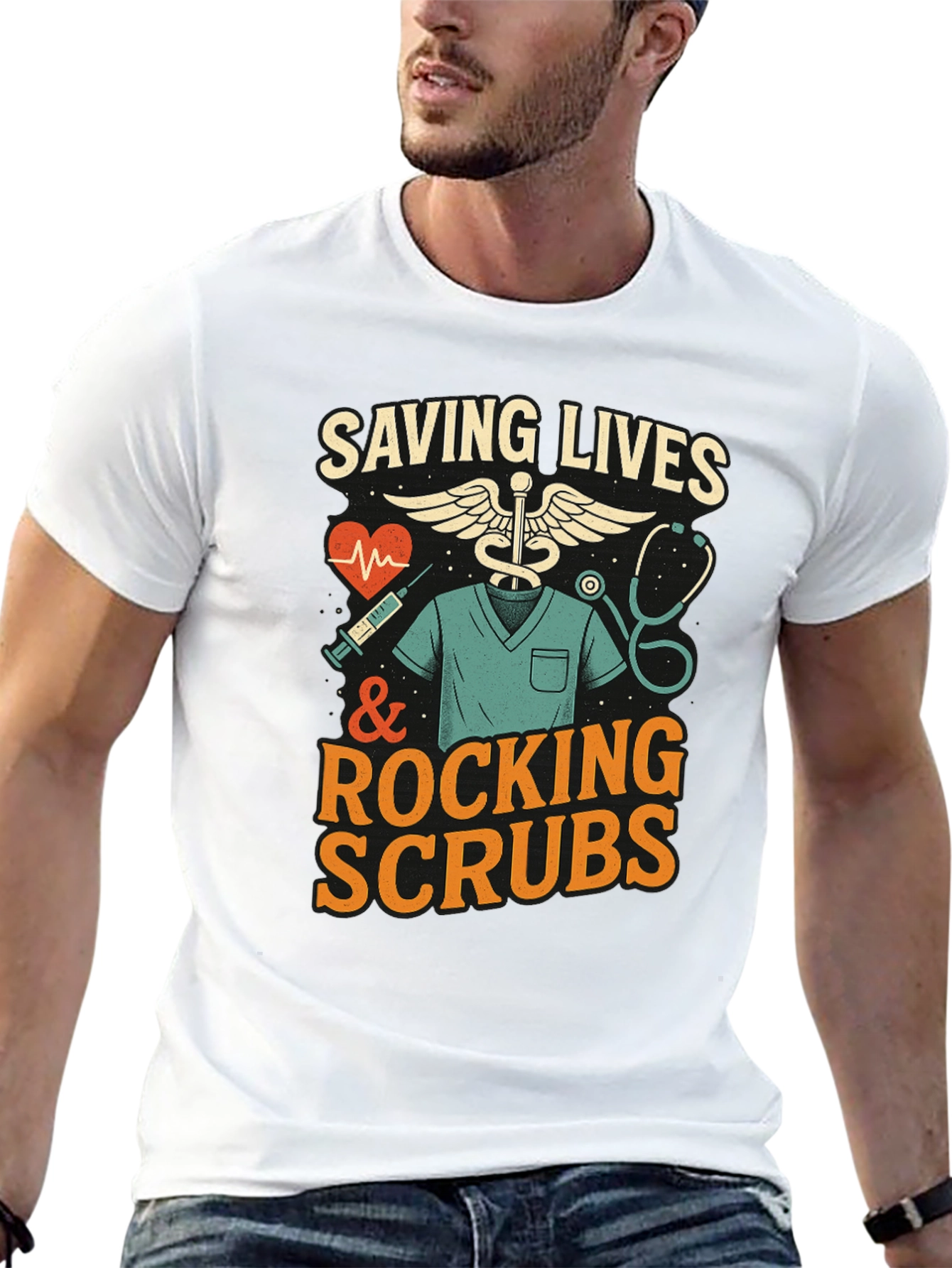 Camiseta Negra: Héroes de la Salud