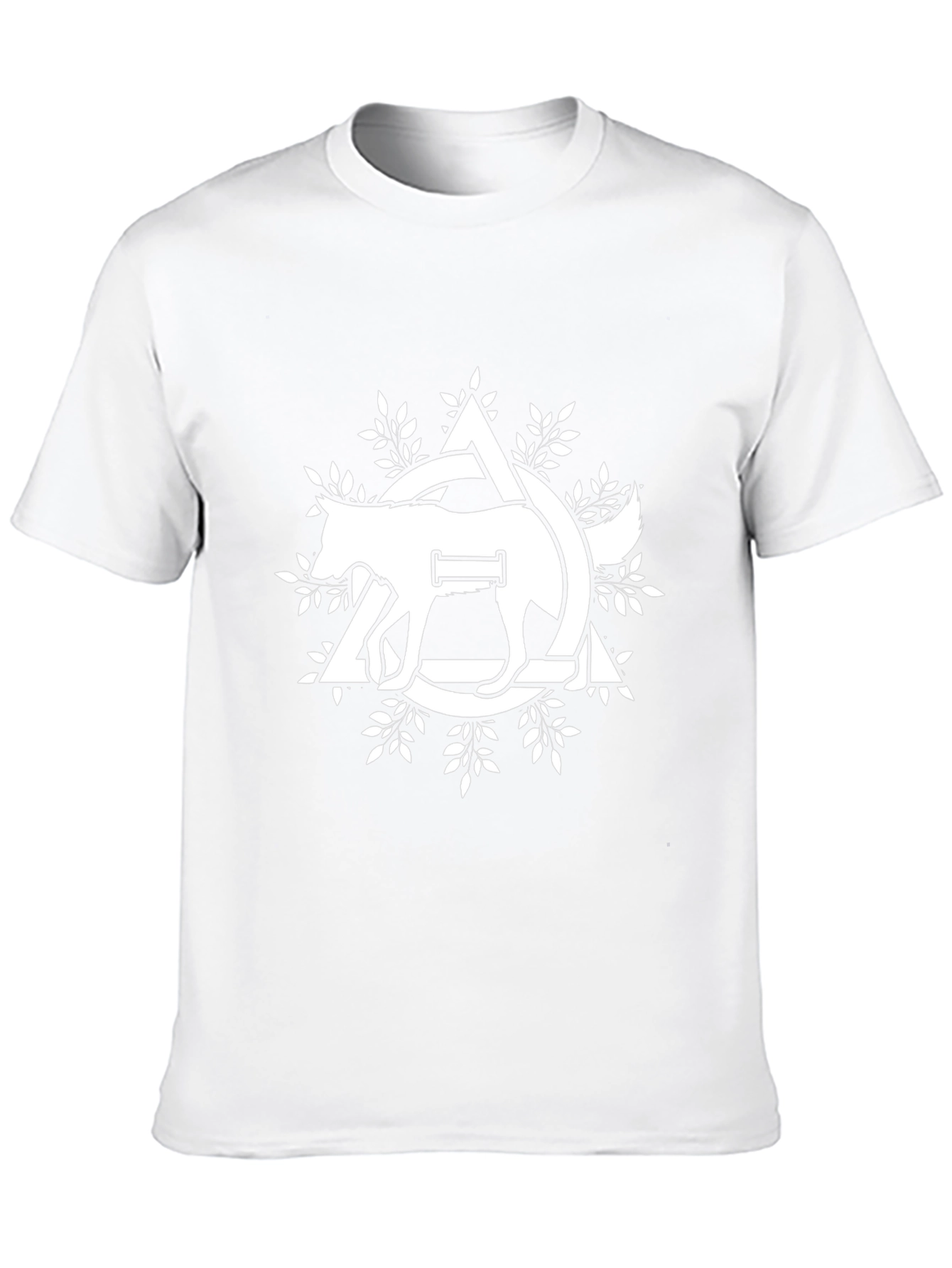 Camiseta Negra con Diseño de Lobo Abstracto