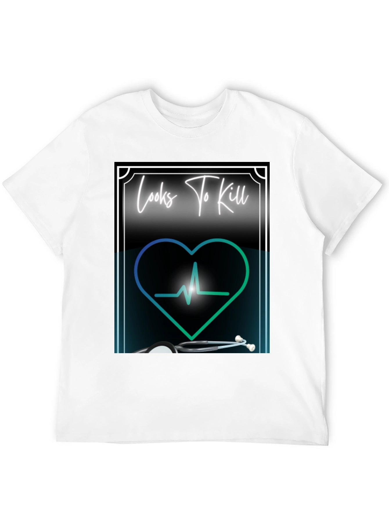 Camiseta Médica Looks To Kill Corazón