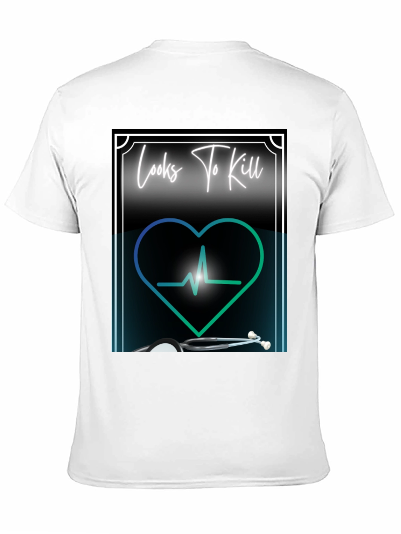 Camiseta Médica Looks To Kill Corazón