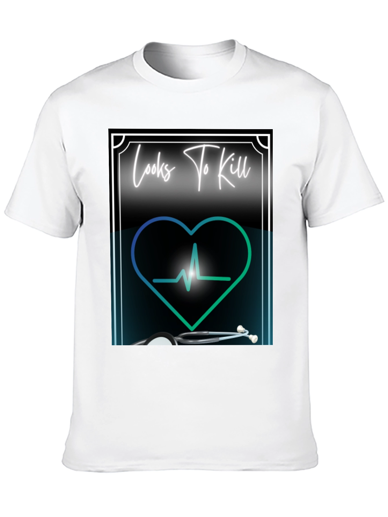 Camiseta Médica Looks To Kill Corazón