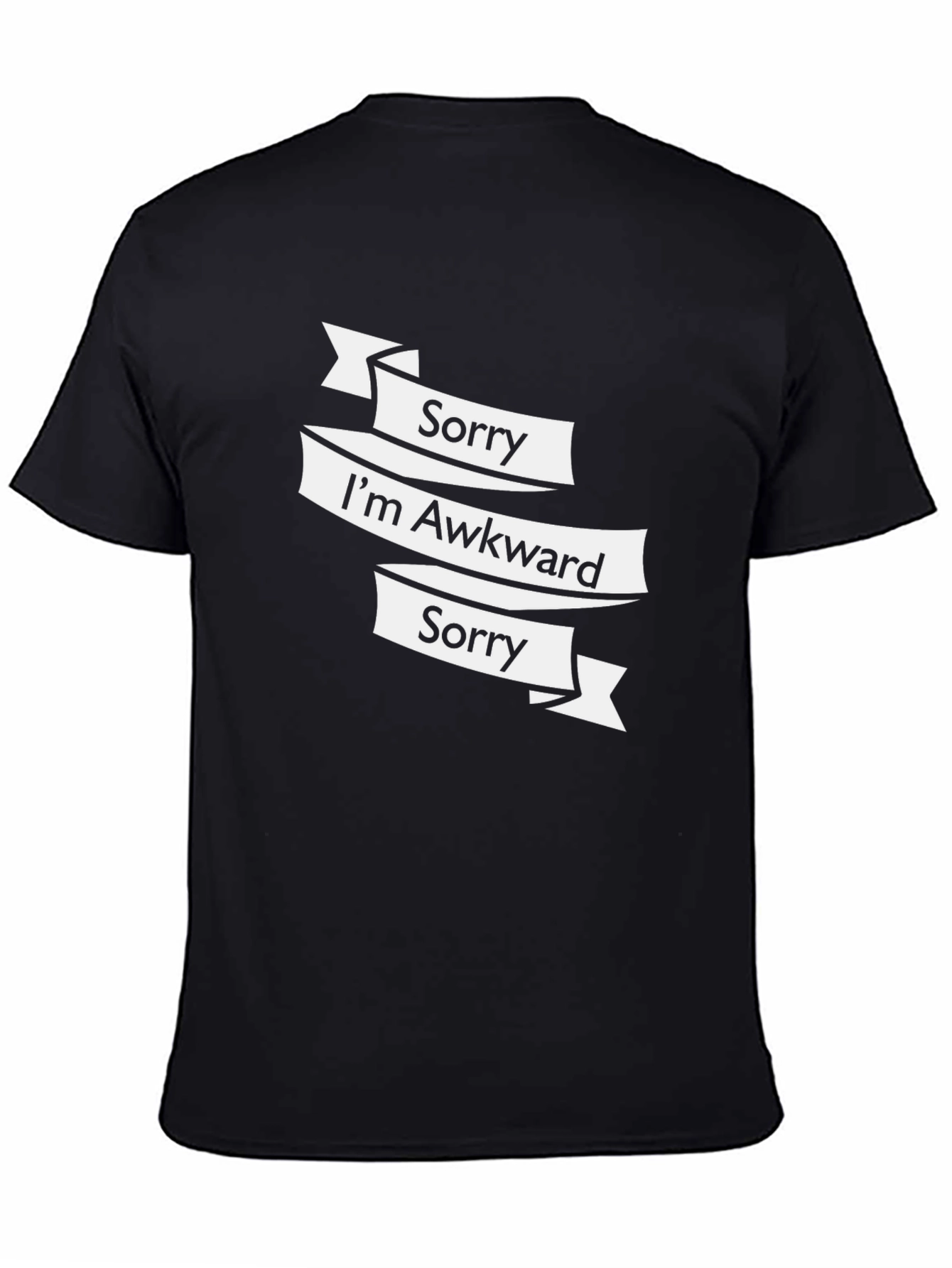 Camiseta Negra Lo Siento Soy Raro para Hombre