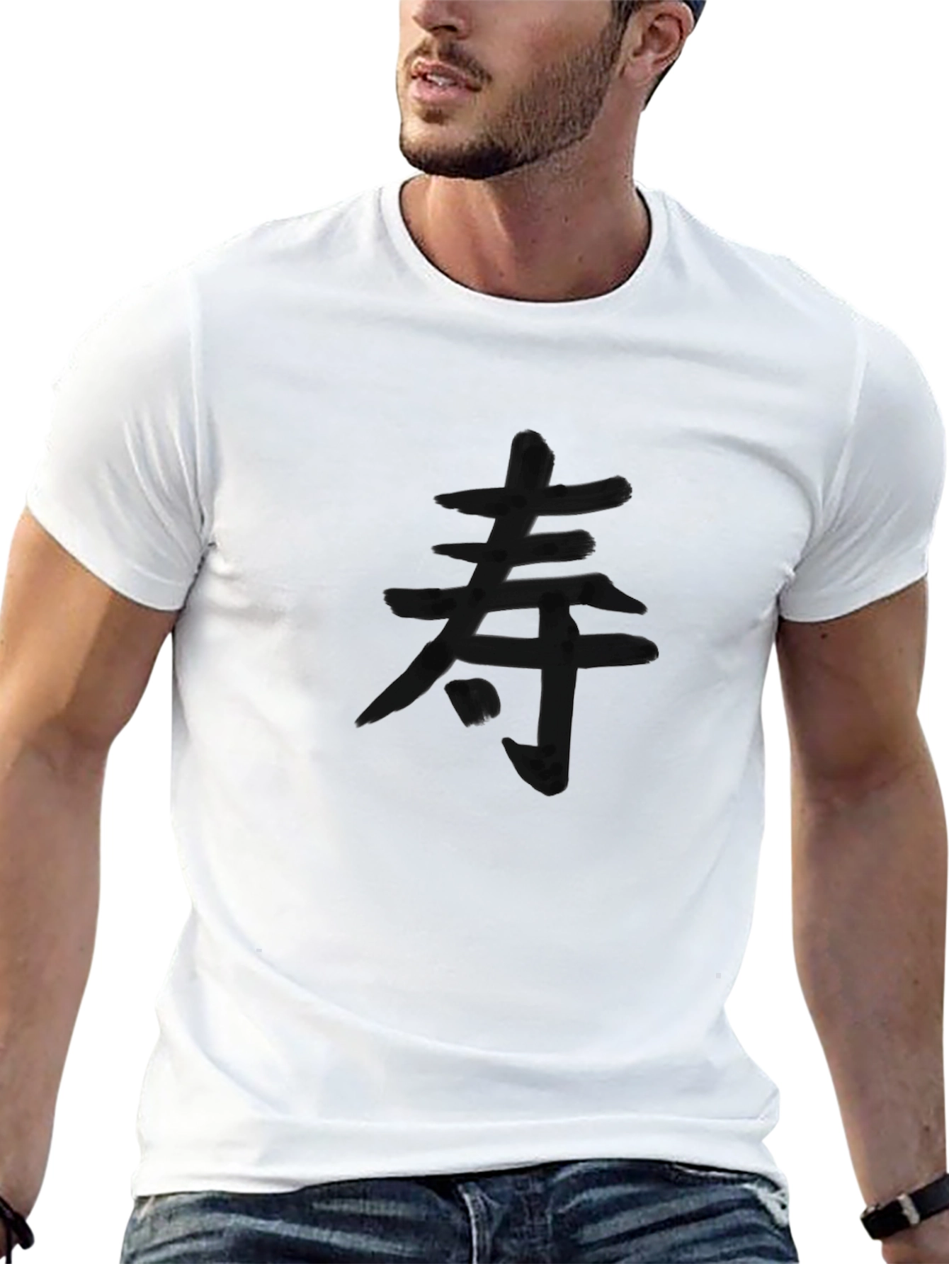 Camiseta Negra con Kanji Japonés