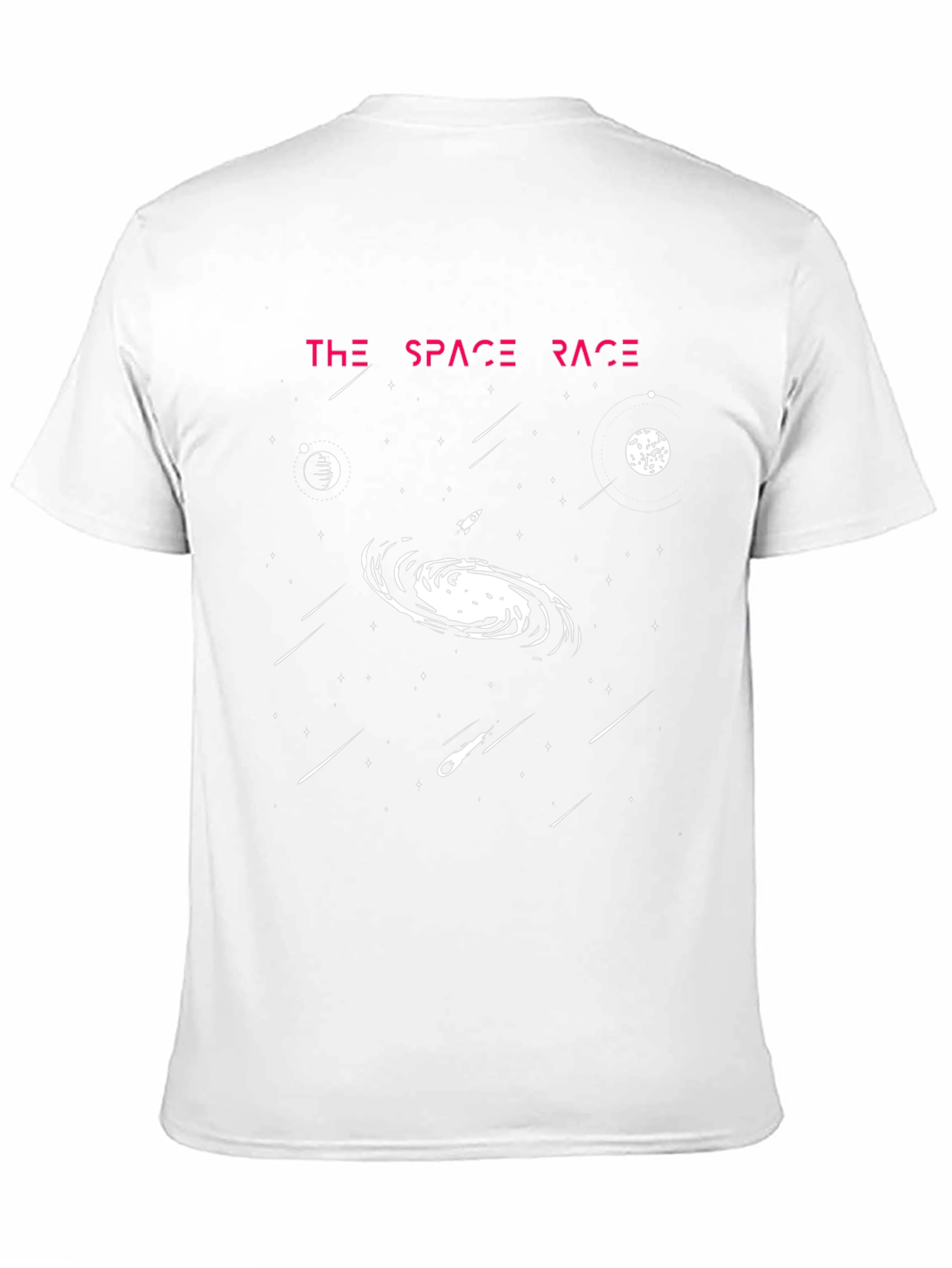 Camiseta Negra La Carrera Espacial Diseño Galaxia
