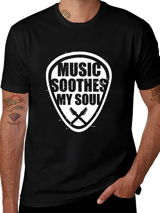 Camiseta Negra Music Soothes My Soul