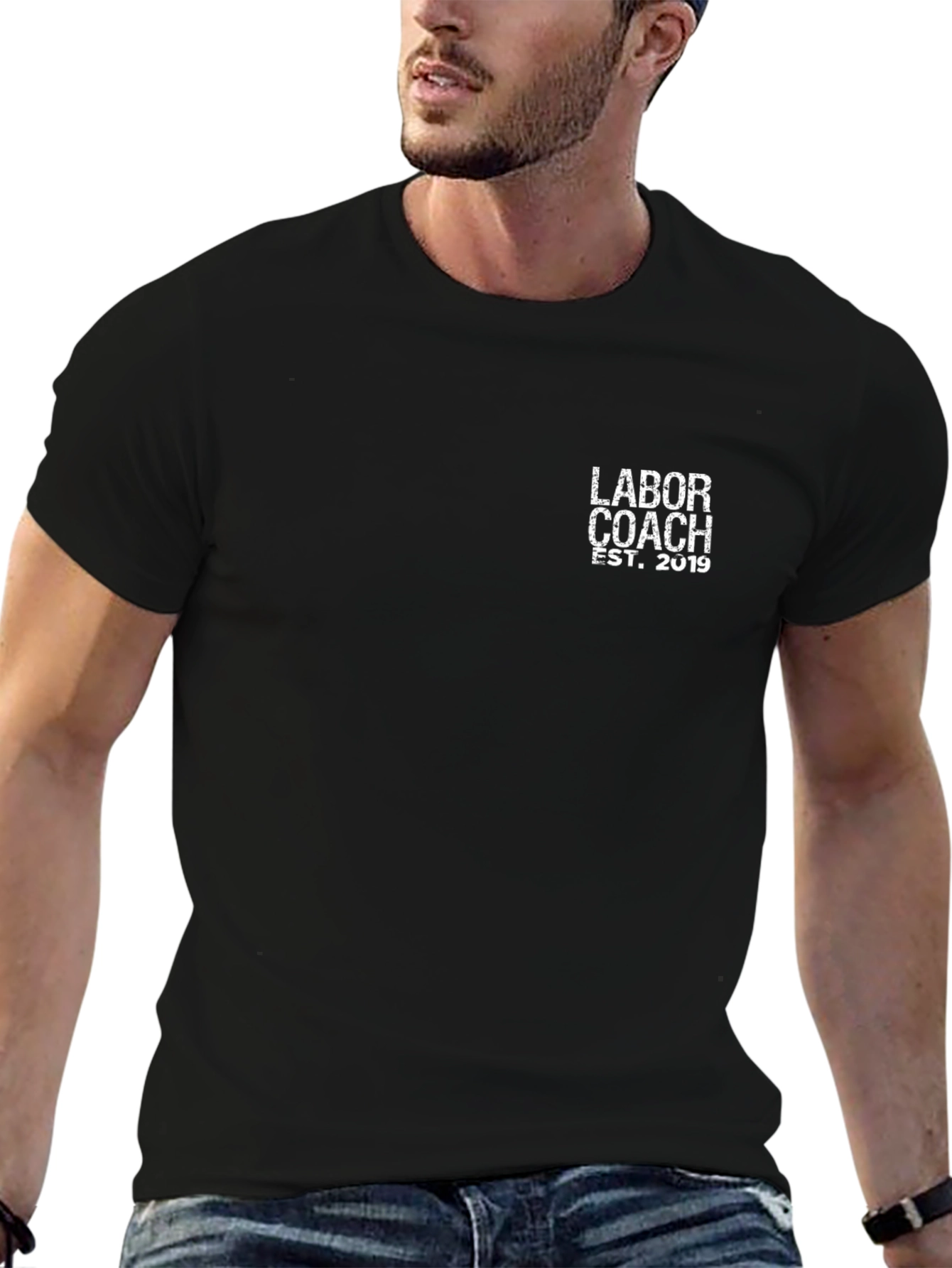 Camiseta Negra Labor Coach Est. 2019 para Hombre