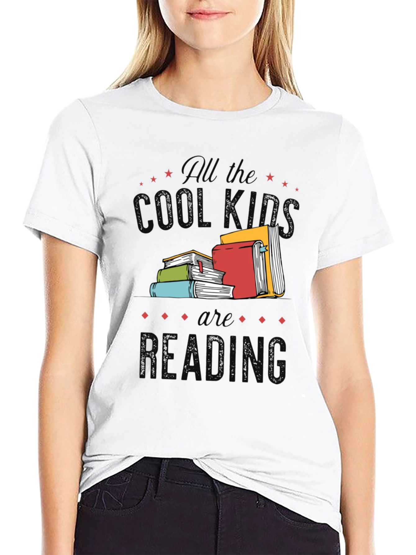 Camiseta Negra: All the Cool Kids Are Reading