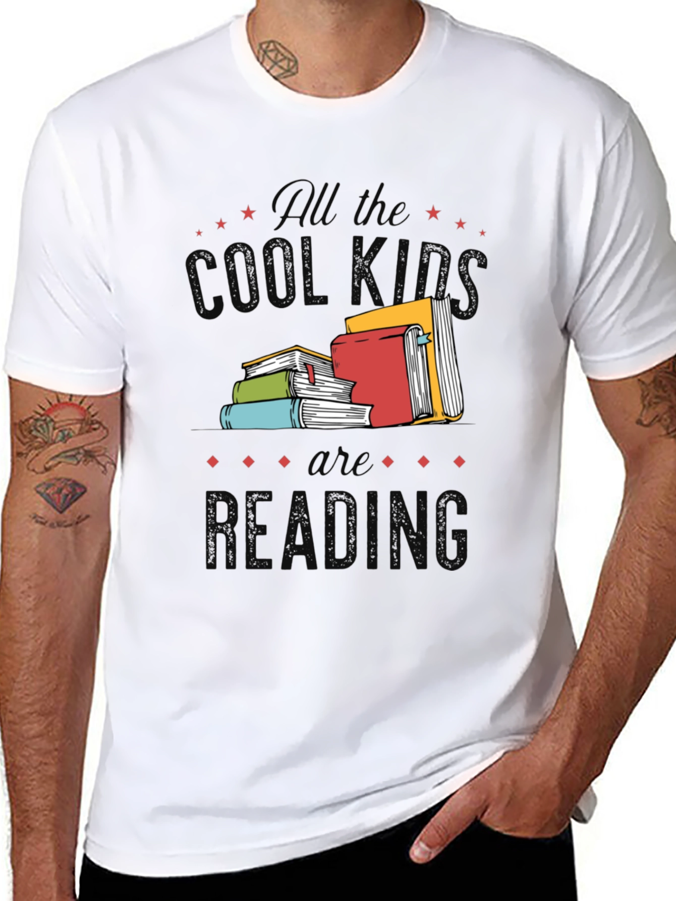 Camiseta Negra: All the Cool Kids Are Reading