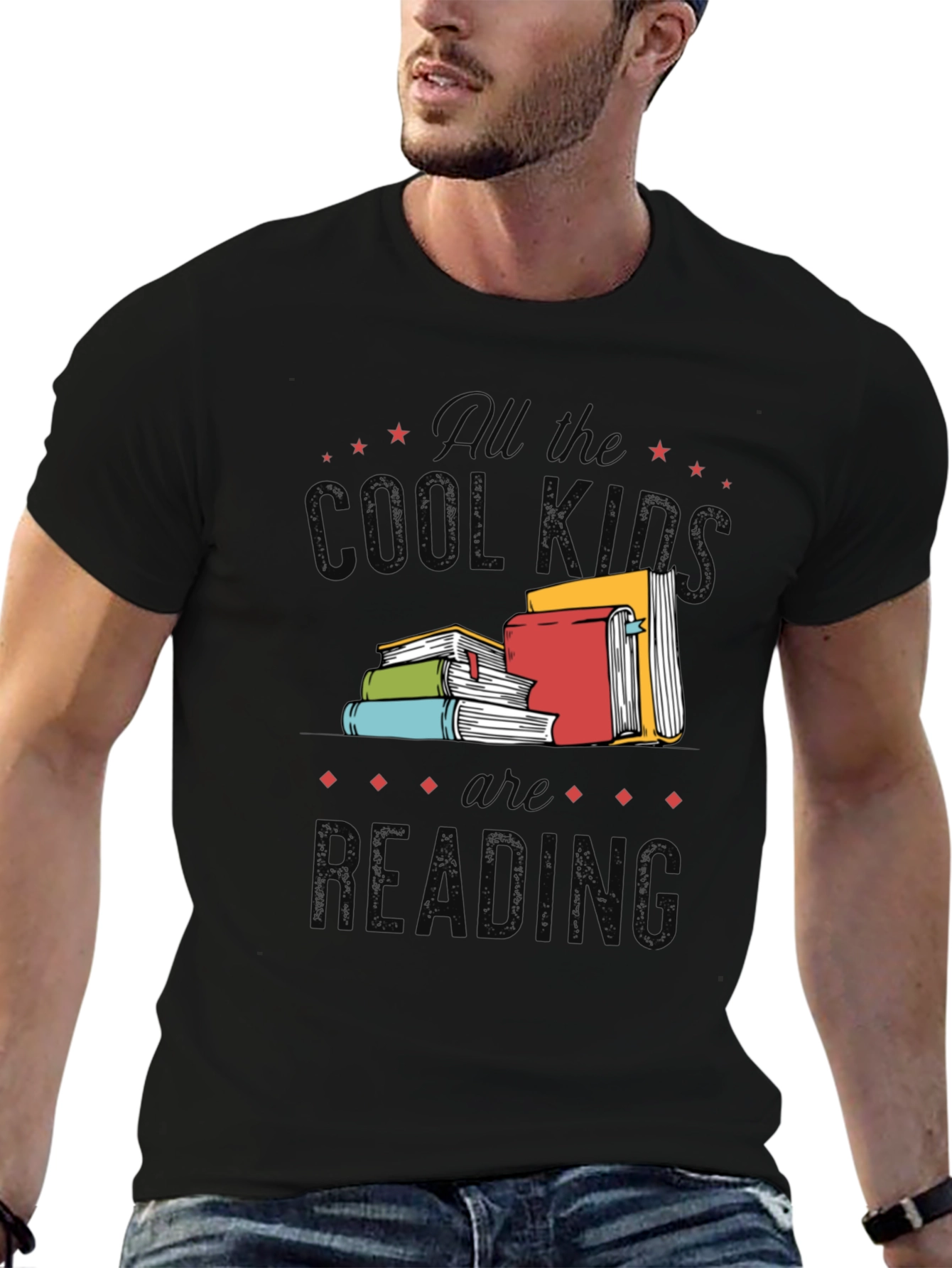 Camiseta Negra: All the Cool Kids Are Reading
