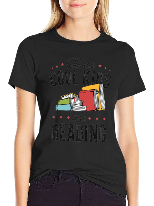 Camiseta Negra: All the Cool Kids Are Reading