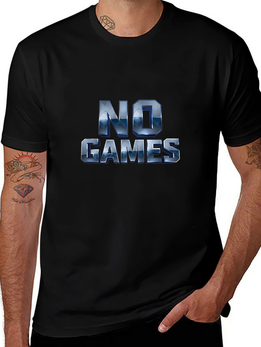 Camiseta Negra No Games para Hombre