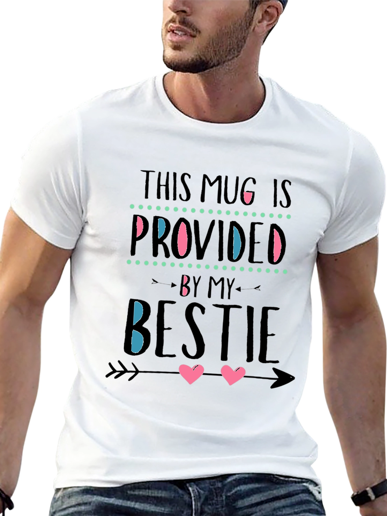 Camiseta Negra: This Mug is Provided by My Bestie