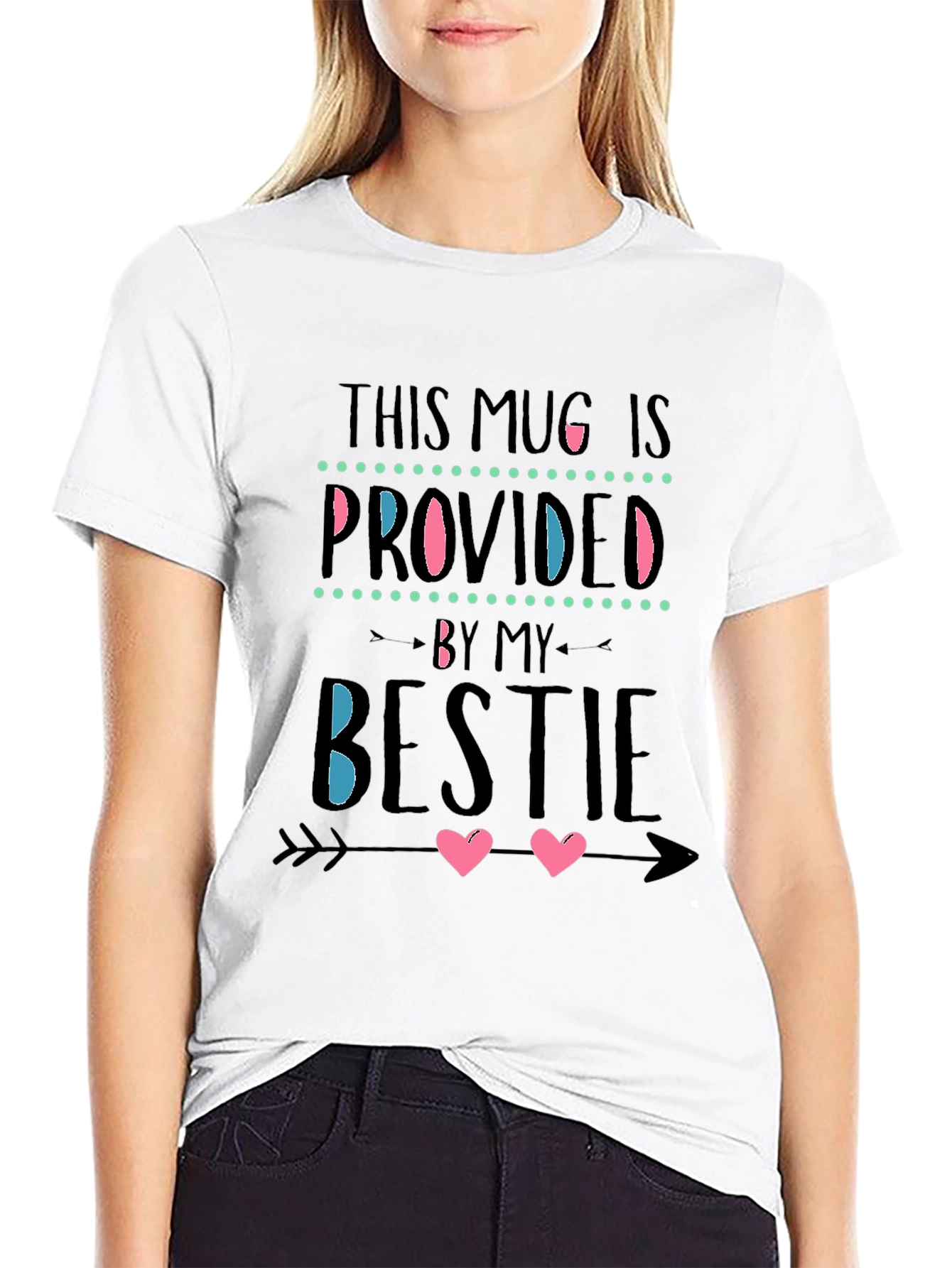 Camiseta Negra: This Mug is Provided by My Bestie