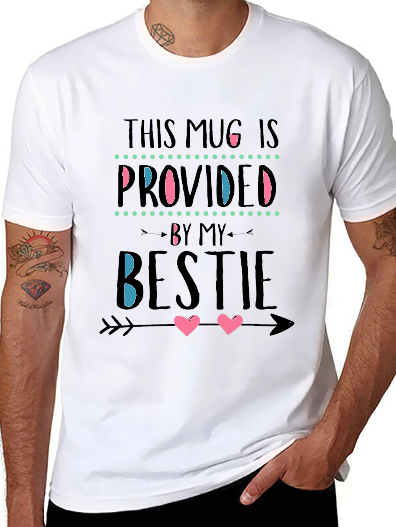 Camiseta Negra: This Mug is Provided by My Bestie