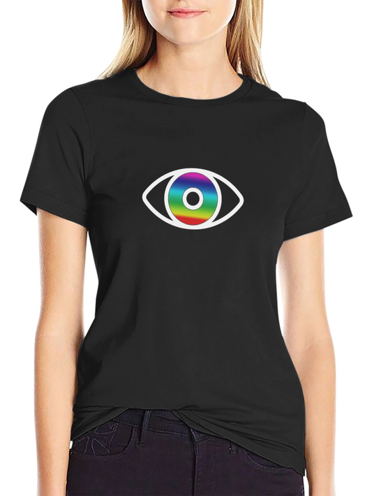 Camiseta Negra con Ojo Irisado