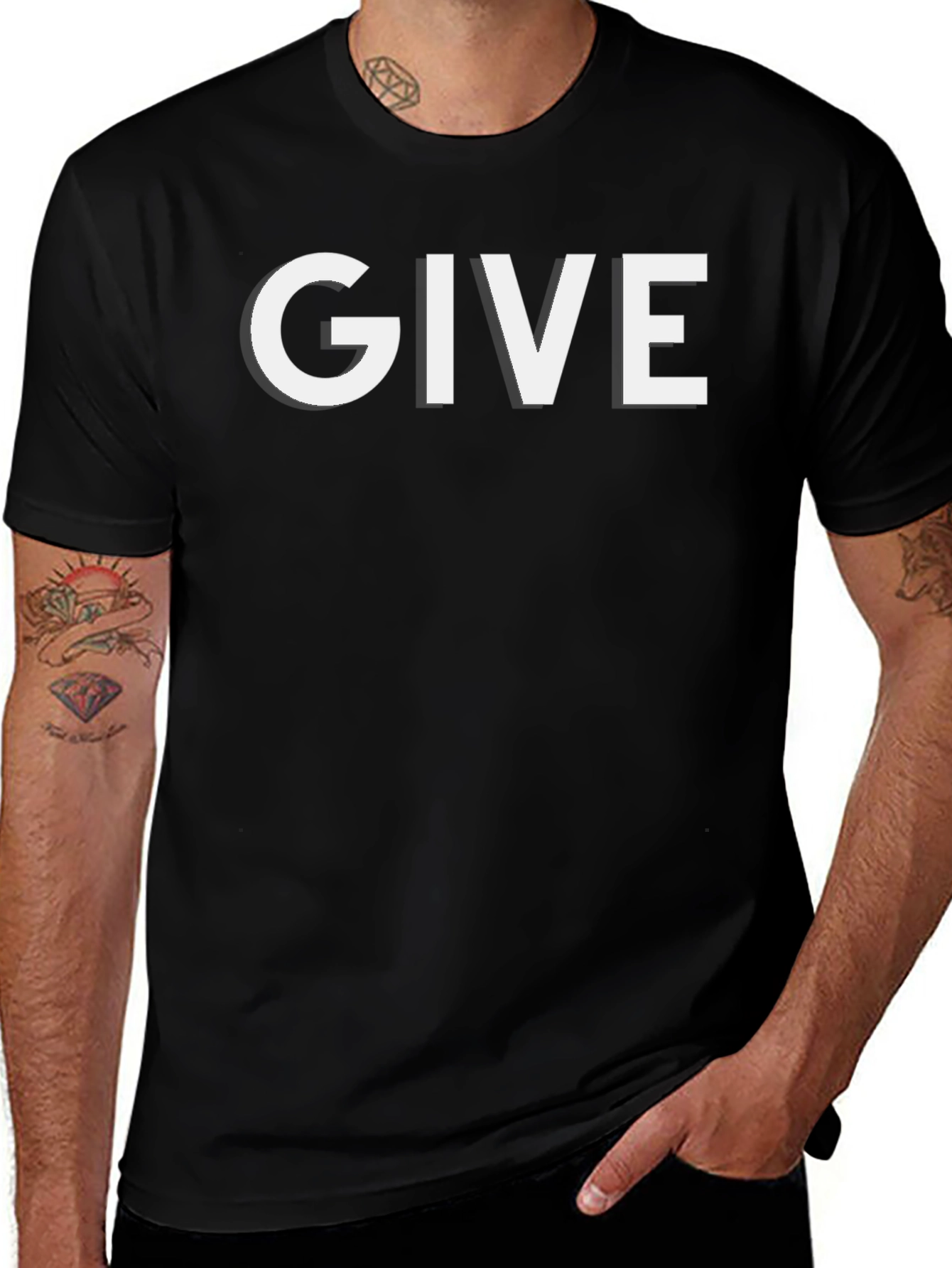 Camiseta Negra GIVE para Hombre