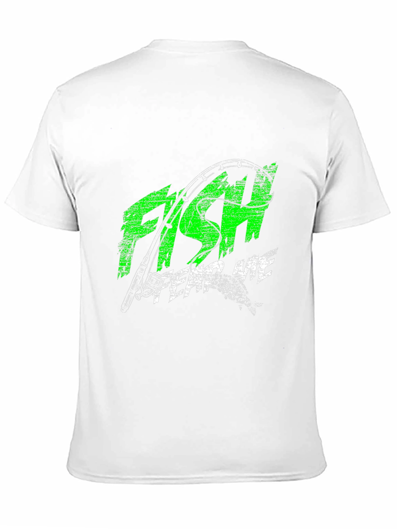 Camiseta Negra Estampada: Pesca Fish Fear Me