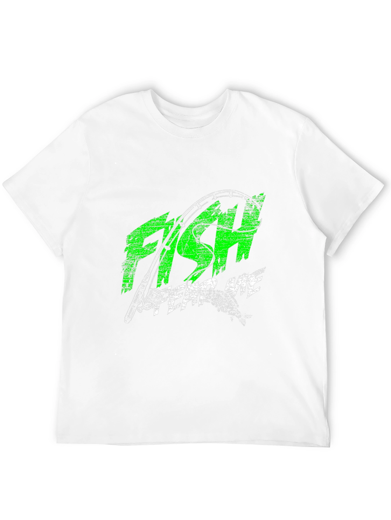 Camiseta Negra Estampada: Pesca Fish Fear Me