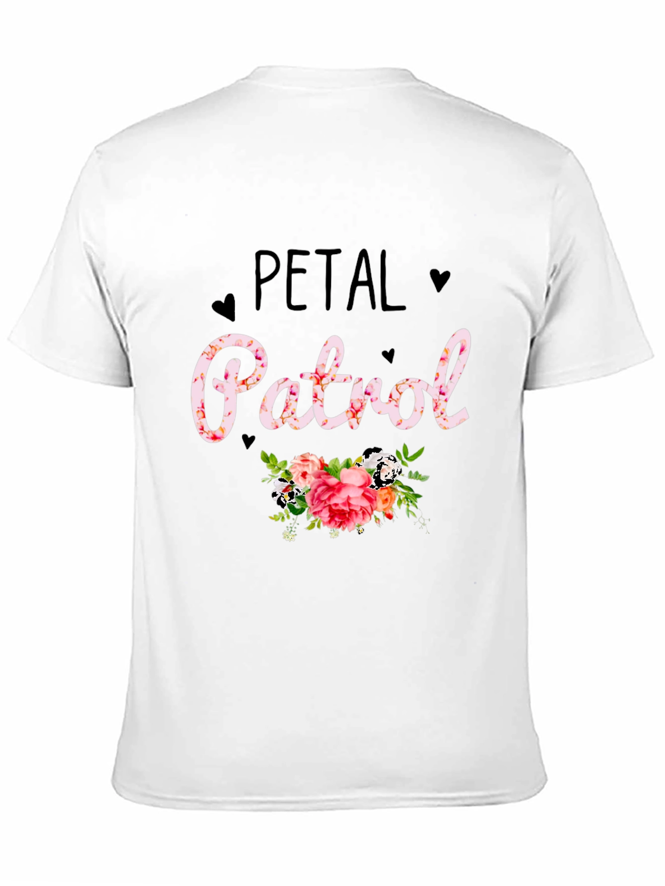 Camiseta Negra Petal Patrol Floral