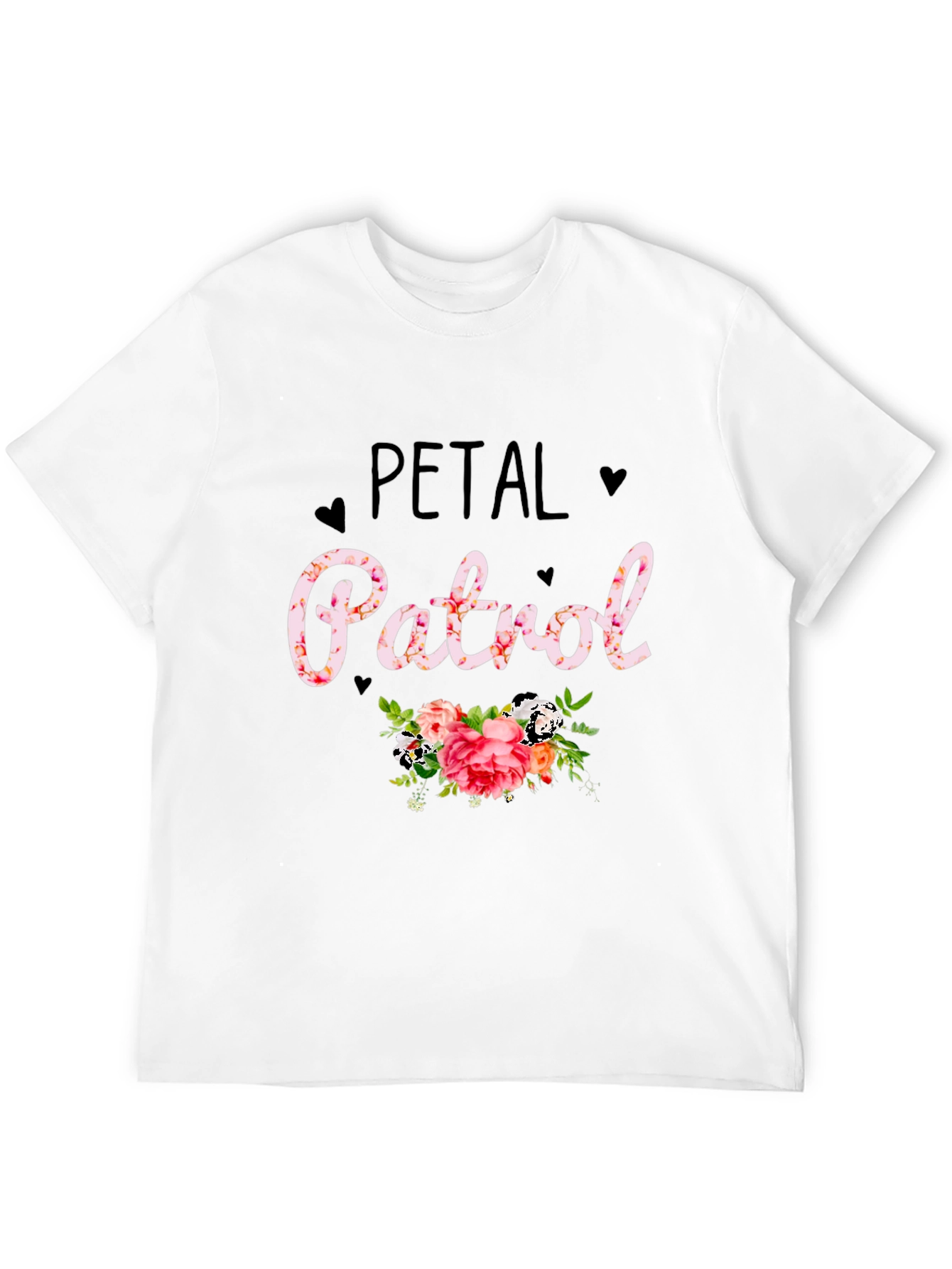 Camiseta Negra Petal Patrol Floral