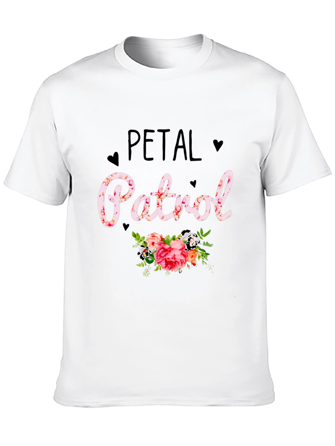 Camiseta Negra Petal Patrol Floral
