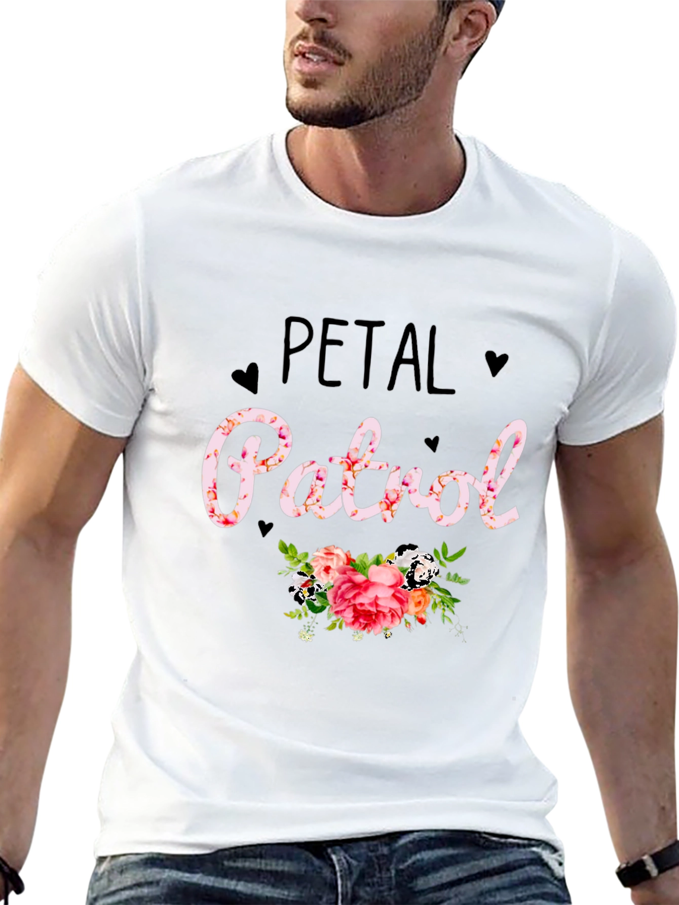 Camiseta Negra Petal Patrol Floral