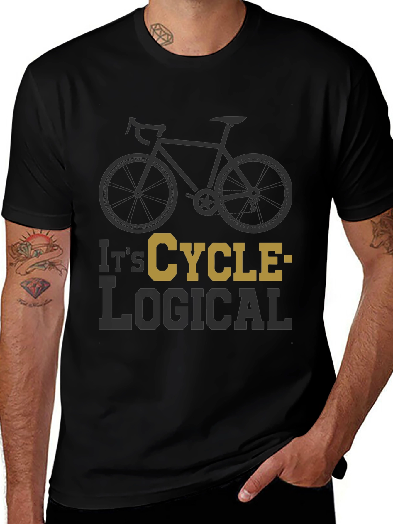 Camiseta Negra Ciclismo Lógica