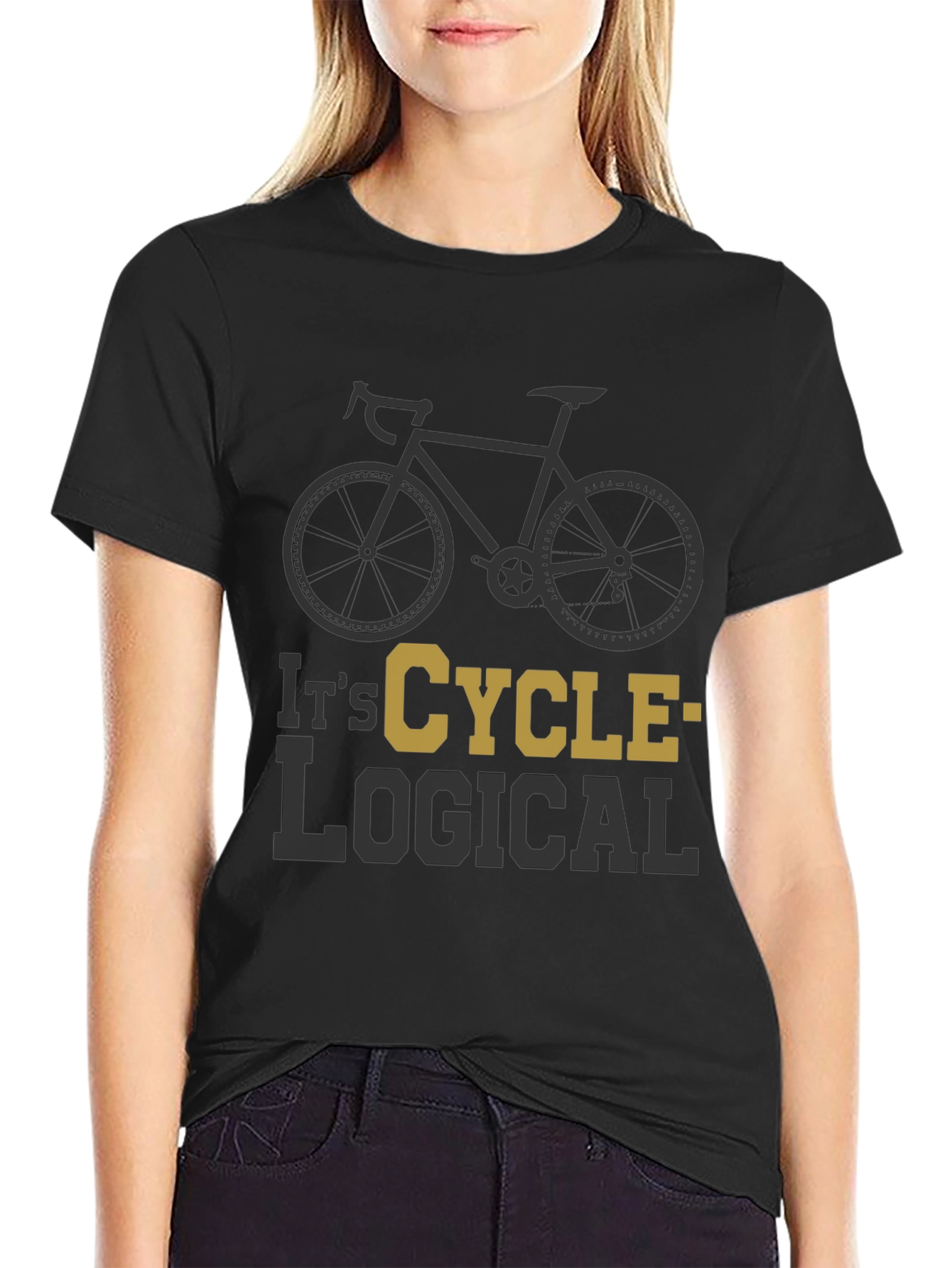 Camiseta Negra Ciclismo Lógica