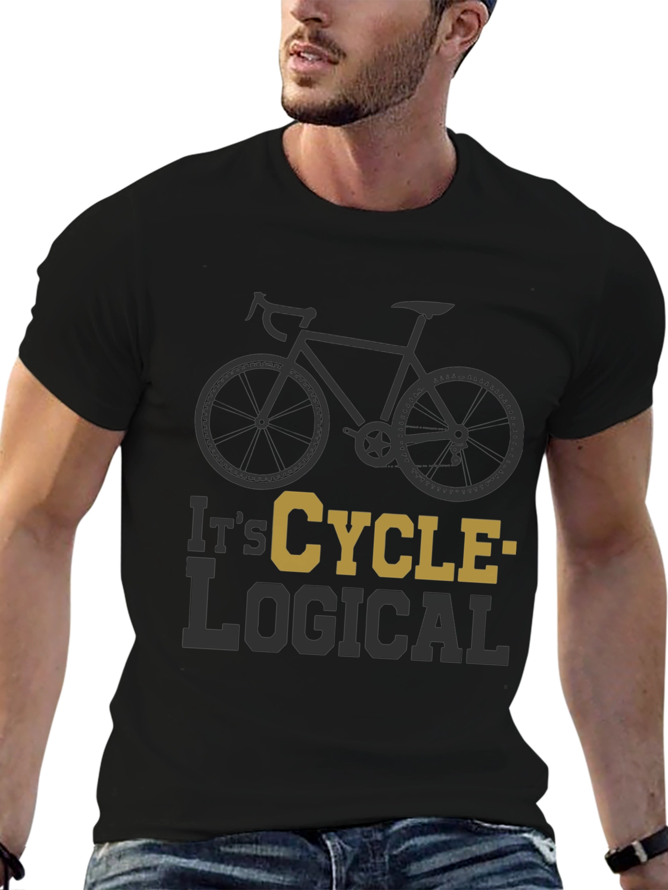 Camiseta Negra Ciclismo Lógica