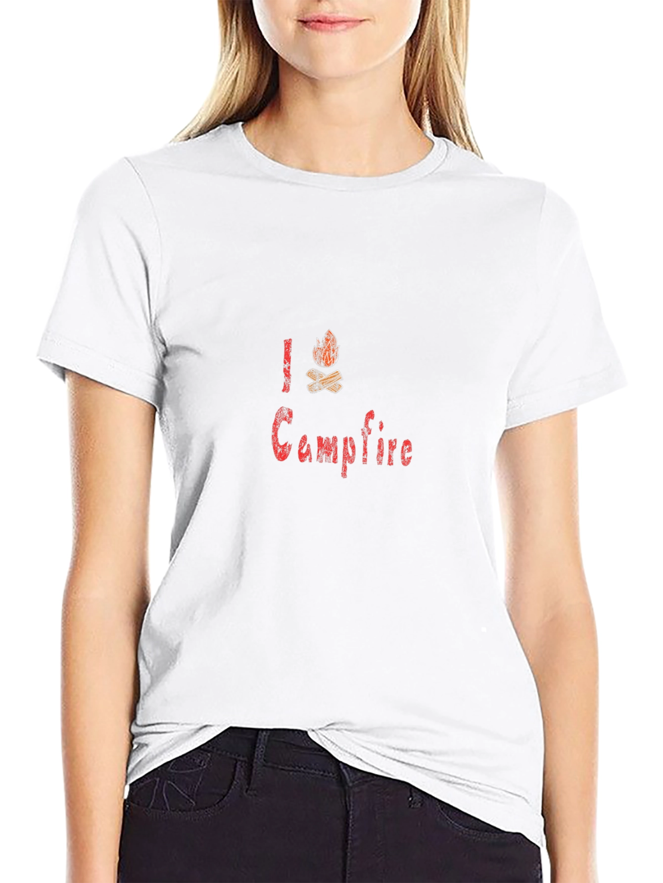 Camiseta Negra I ❤️ Campfire