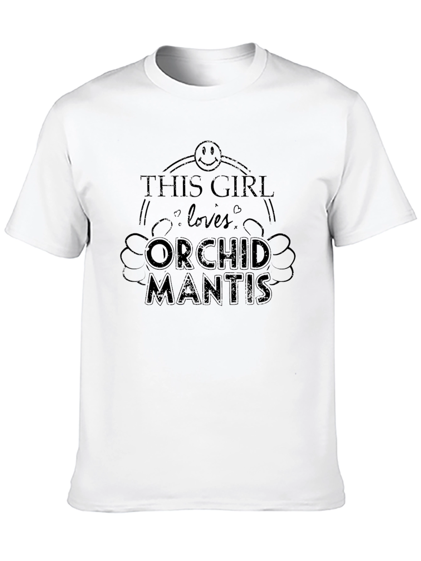 Camiseta Negra This Girl Loves Orchid Mantis