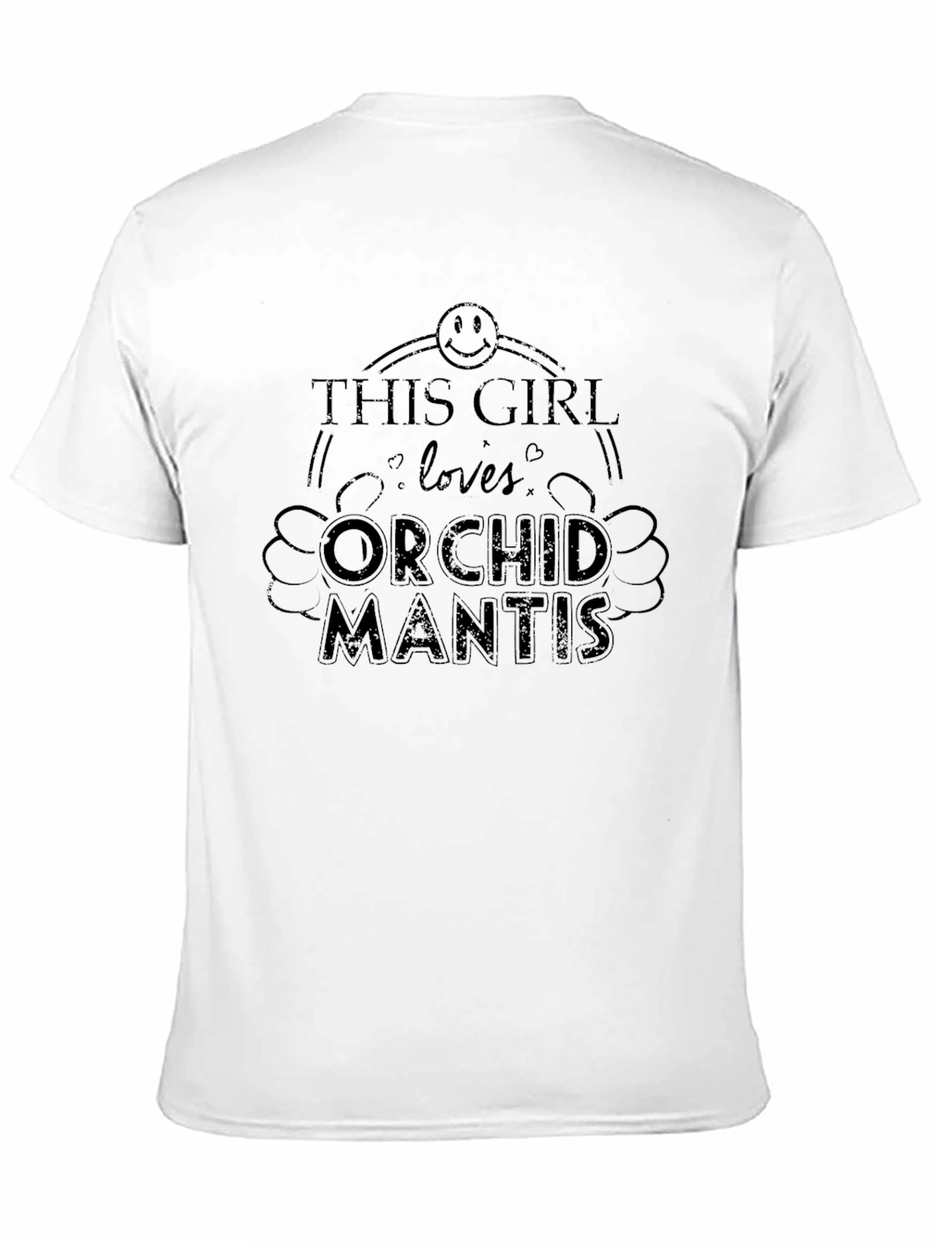 Camiseta Negra This Girl Loves Orchid Mantis