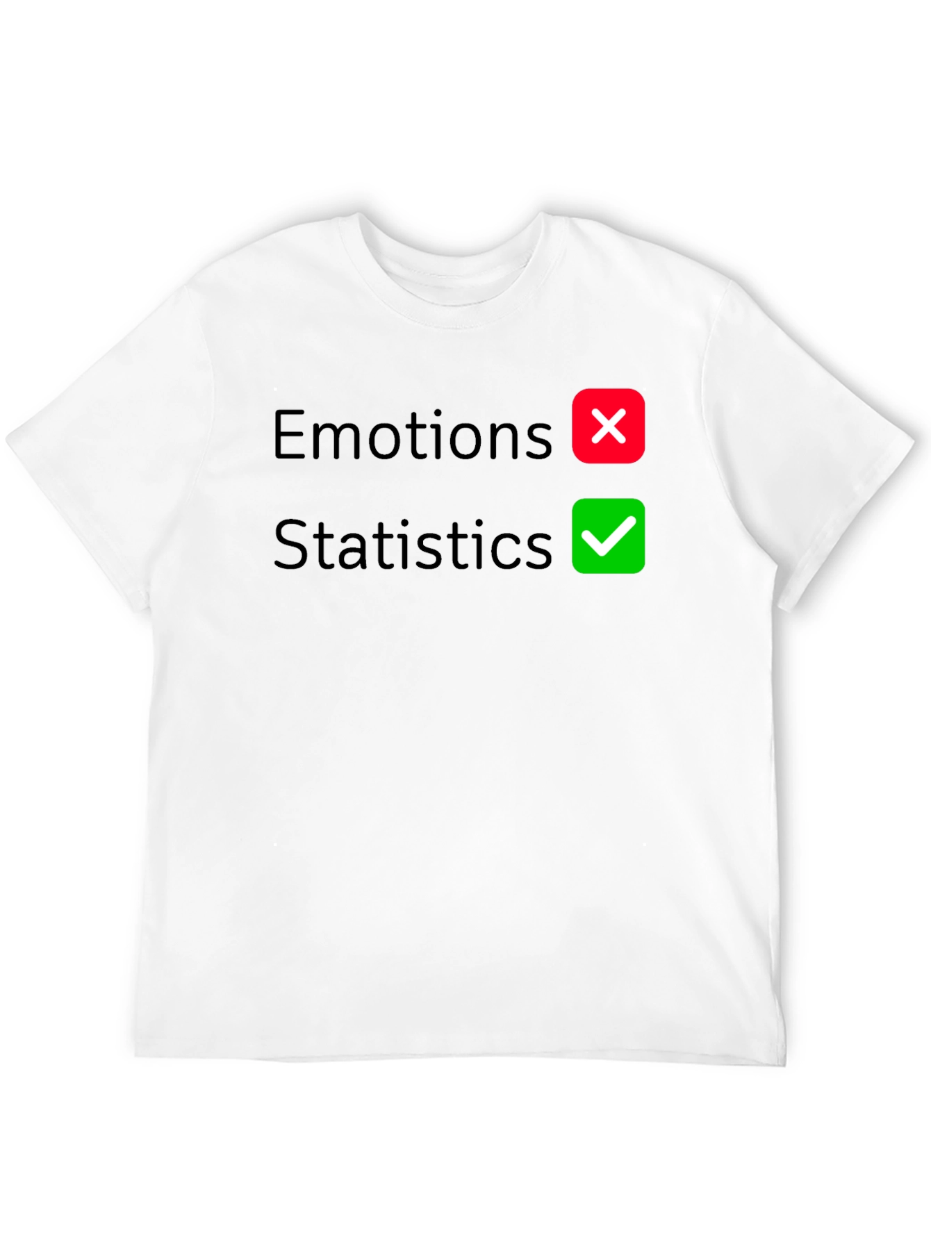 Camiseta Negra: ¡Estadísticas Sí! Emociones No.