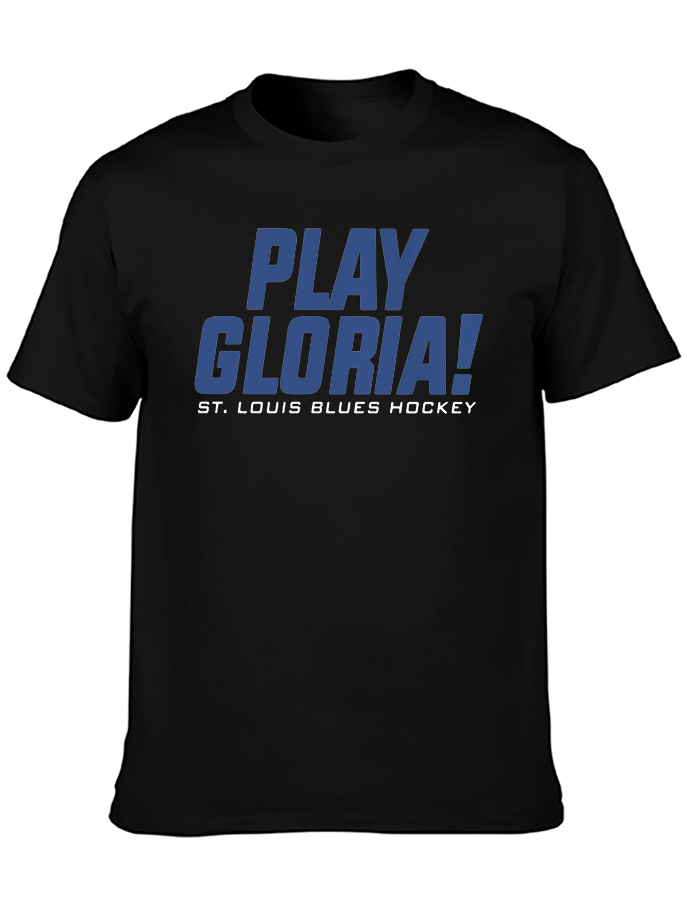 Camiseta Negra Play Gloria! St. Louis Blues Hockey
