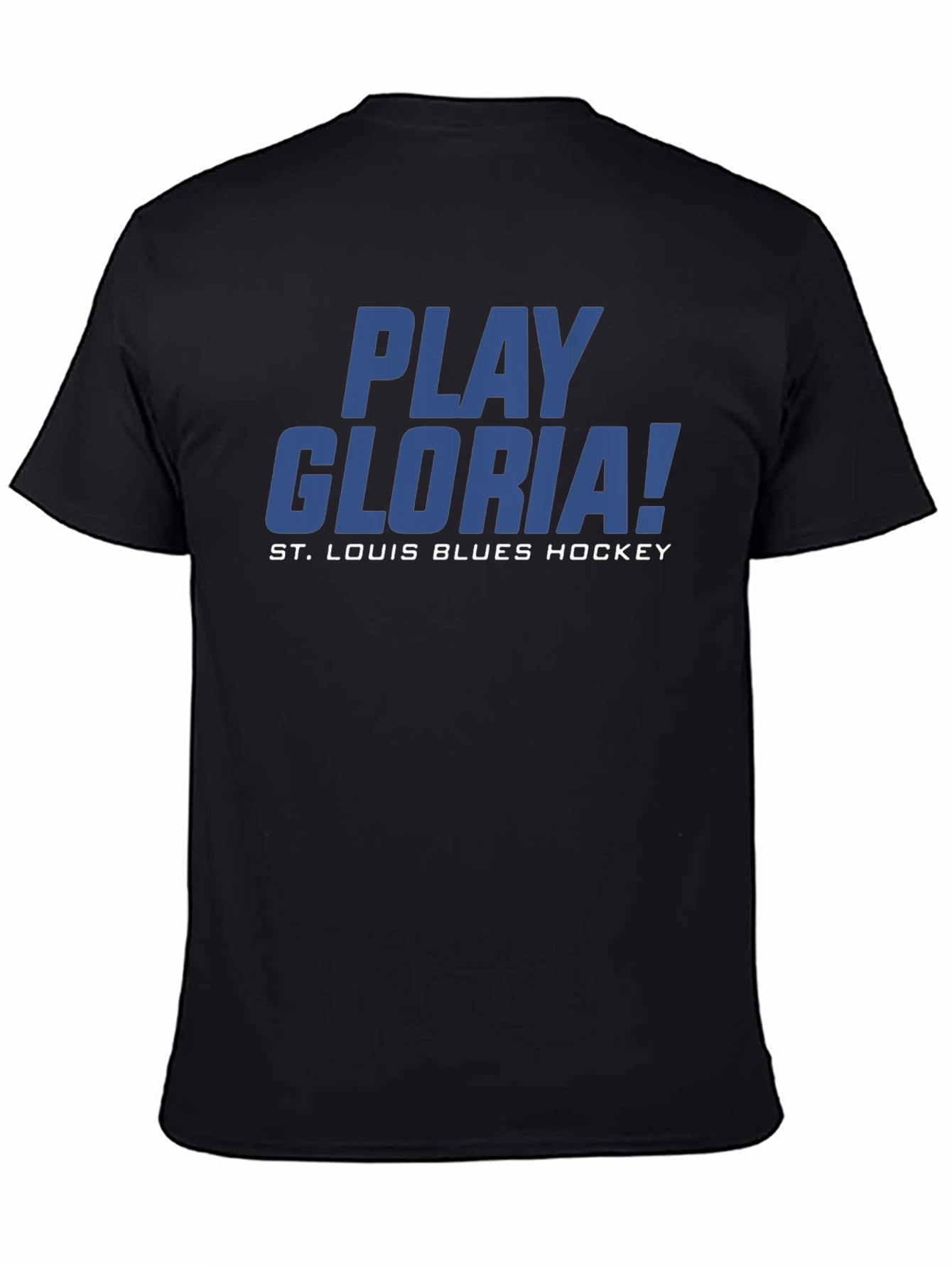 Camiseta Negra Play Gloria! St. Louis Blues Hockey