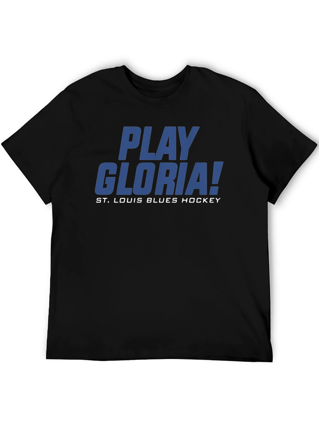 Camiseta Negra Play Gloria! St. Louis Blues Hockey