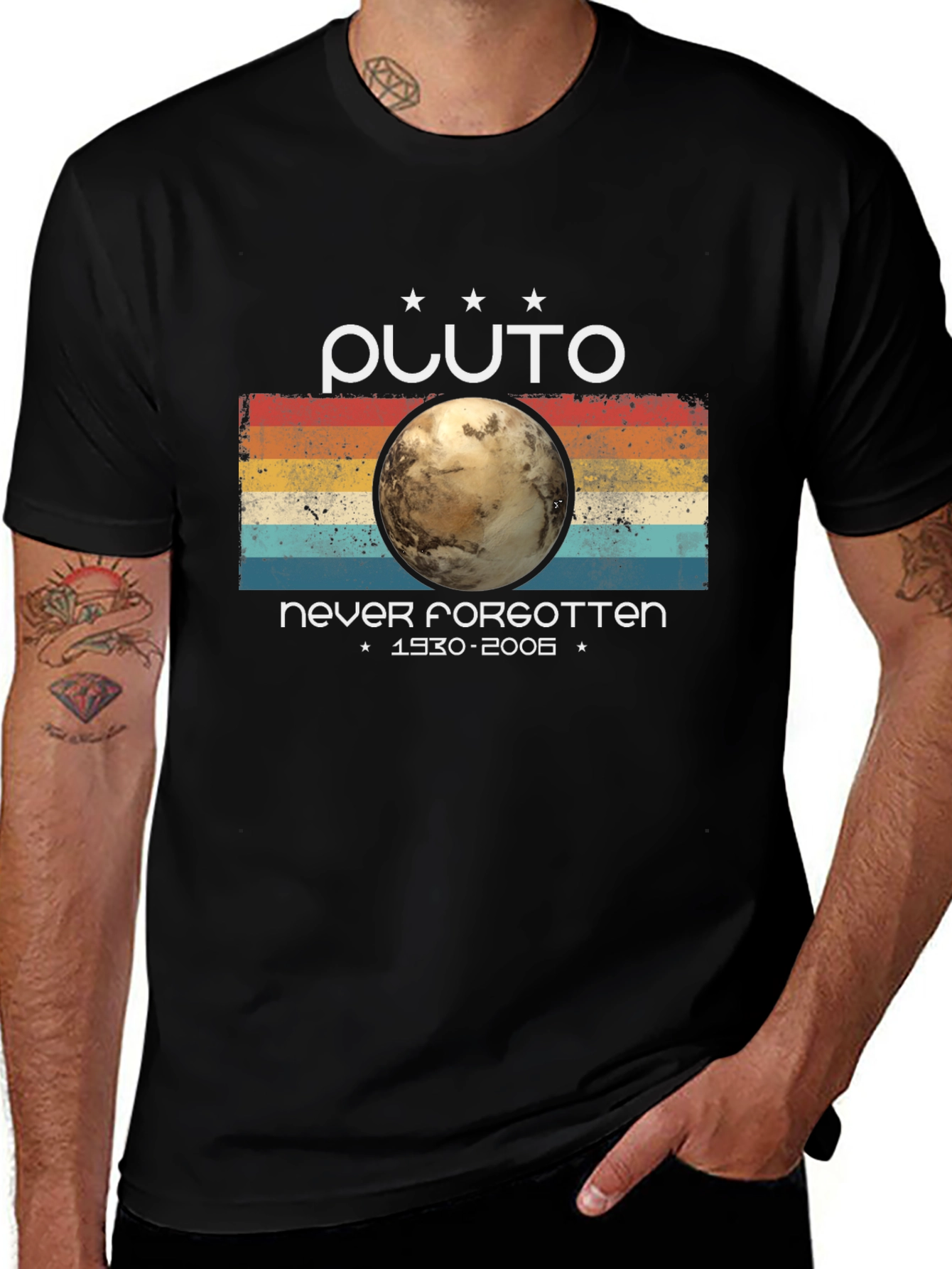 Camiseta con Diseño Retro de Plutón