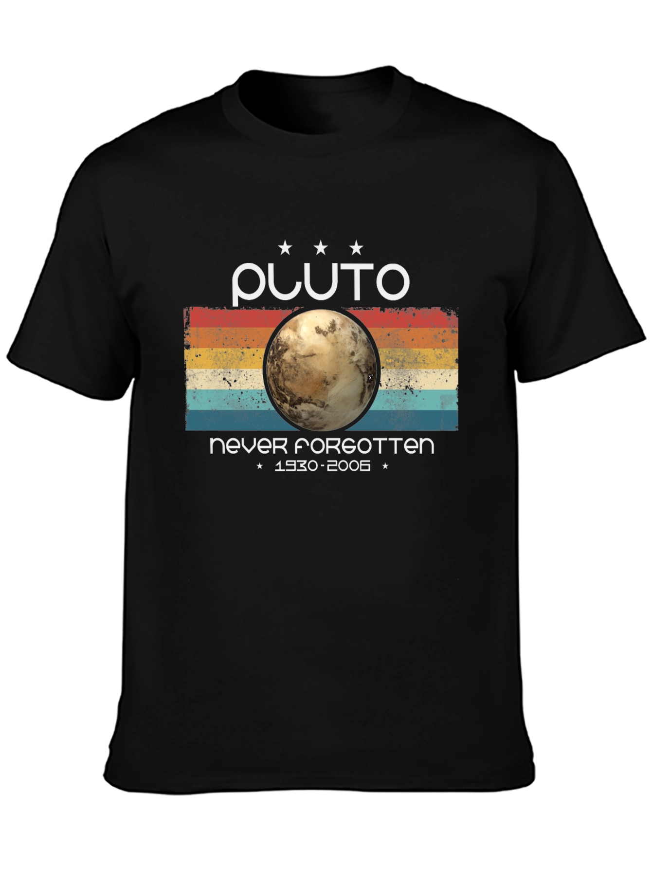 Camiseta con Diseño Retro de Plutón